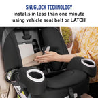 Graco 4Ever DLX 4-in-1 Car Seat, Charlie| Infant to Toddler Car Seat, with 10 Years of Use | Rear-Facing, Forward-Facing and Booster Modes | Safe, Comfortable and Convenient