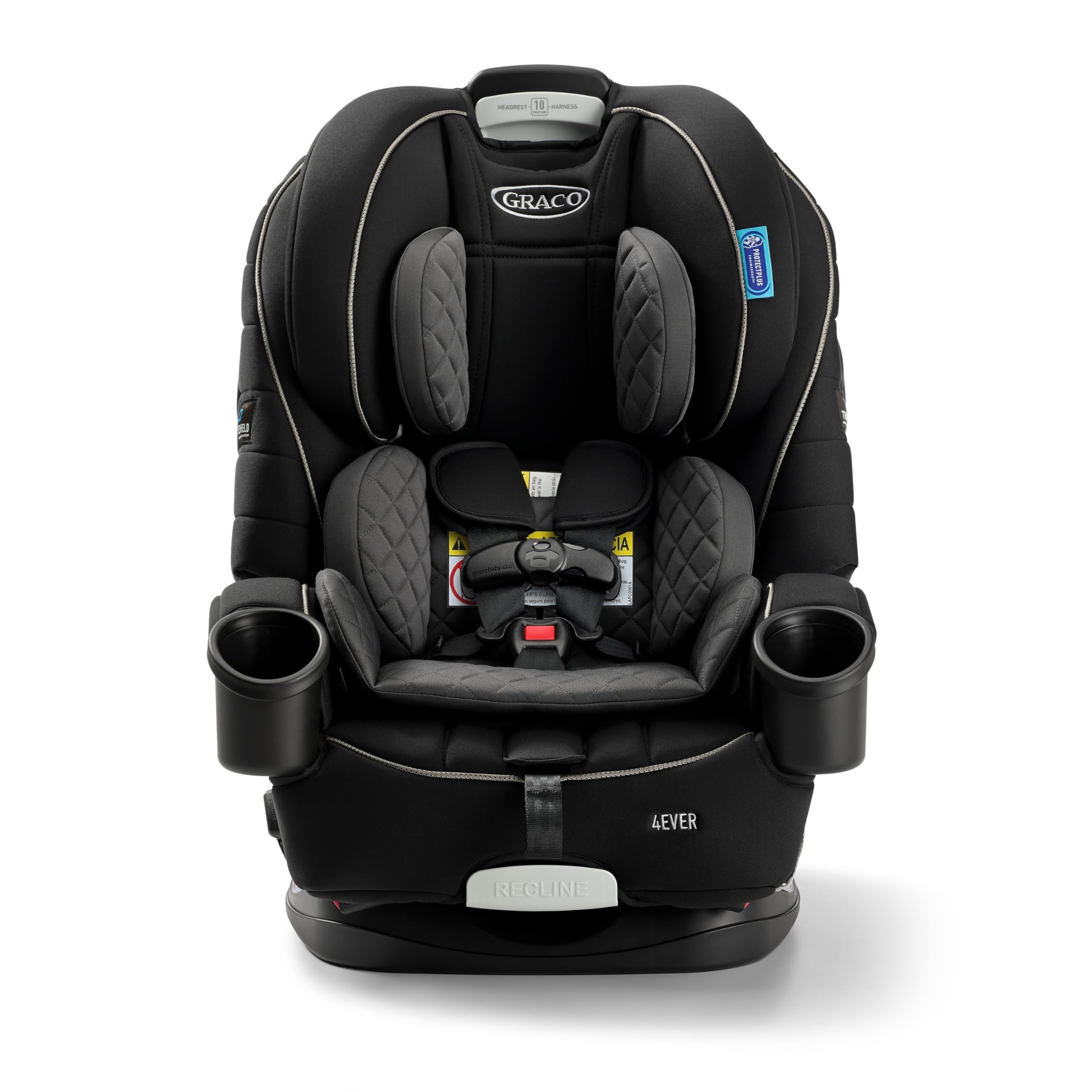 Graco 4Ever DLX 4-in-1 Car Seat, Charlie| Infant to Toddler Car Seat, with 10 Years of Use | Rear-Facing, Forward-Facing and Booster Modes | Safe, Comfortable and Convenient