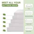 EGOHOME 14 Inch King Mattress, Memory Foam Mattress in a Box with Cooling Green Tea Gel, Relieve Pressure with Medium Support, CertiPUR-US Certified, 80''L x 76''W, White