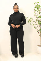 Geo-Chic Knit Cape Set