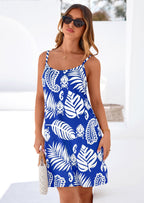 PRETTYGARDEN Women's Summer Dresses Casual Print Spaghetti Strap Sleeveless Sundress Beach Vacation Cover Ups