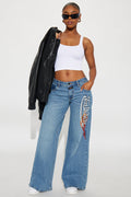 Von Dutch Flame Wide Leg Jeans
