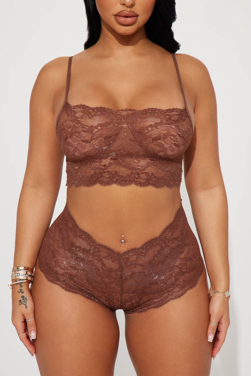 Sultry Moments Lace 2 Piece Set - Black