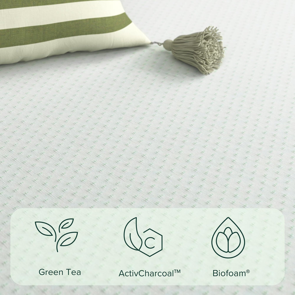 Zinus Lumbar+ Premium 14 Inch Memory Foam Mattress, Lumbar Support, Targeted Pressure Relief, Cooling Gel and Green Tea, Cool-to-The-Touch Cover, Medium Firm Feel, CertiPUR US Certified, King