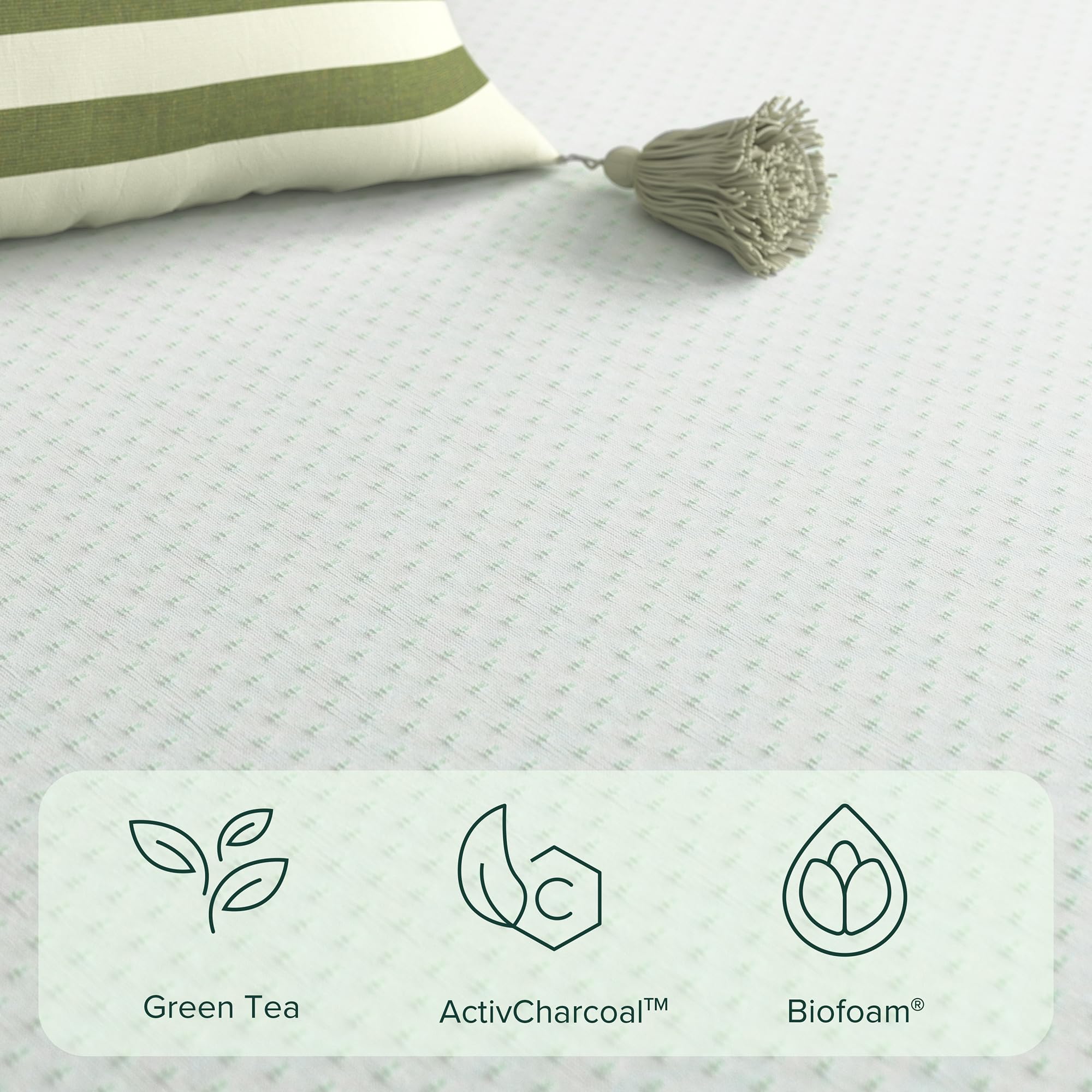 Zinus Lumbar+ Premium 14 Inch Memory Foam Mattress, Lumbar Support, Targeted Pressure Relief, Cooling Gel and Green Tea, Cool-to-The-Touch Cover, Medium Firm Feel, CertiPUR US Certified, King