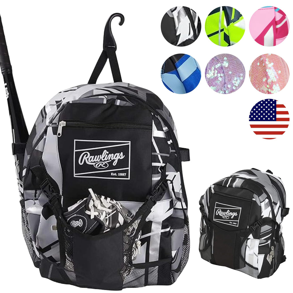 Rawlings | REMIX Backpack Equipment Bag | T-Ball & Youth Baseball/Softball-| USA,(Pack of 6)
