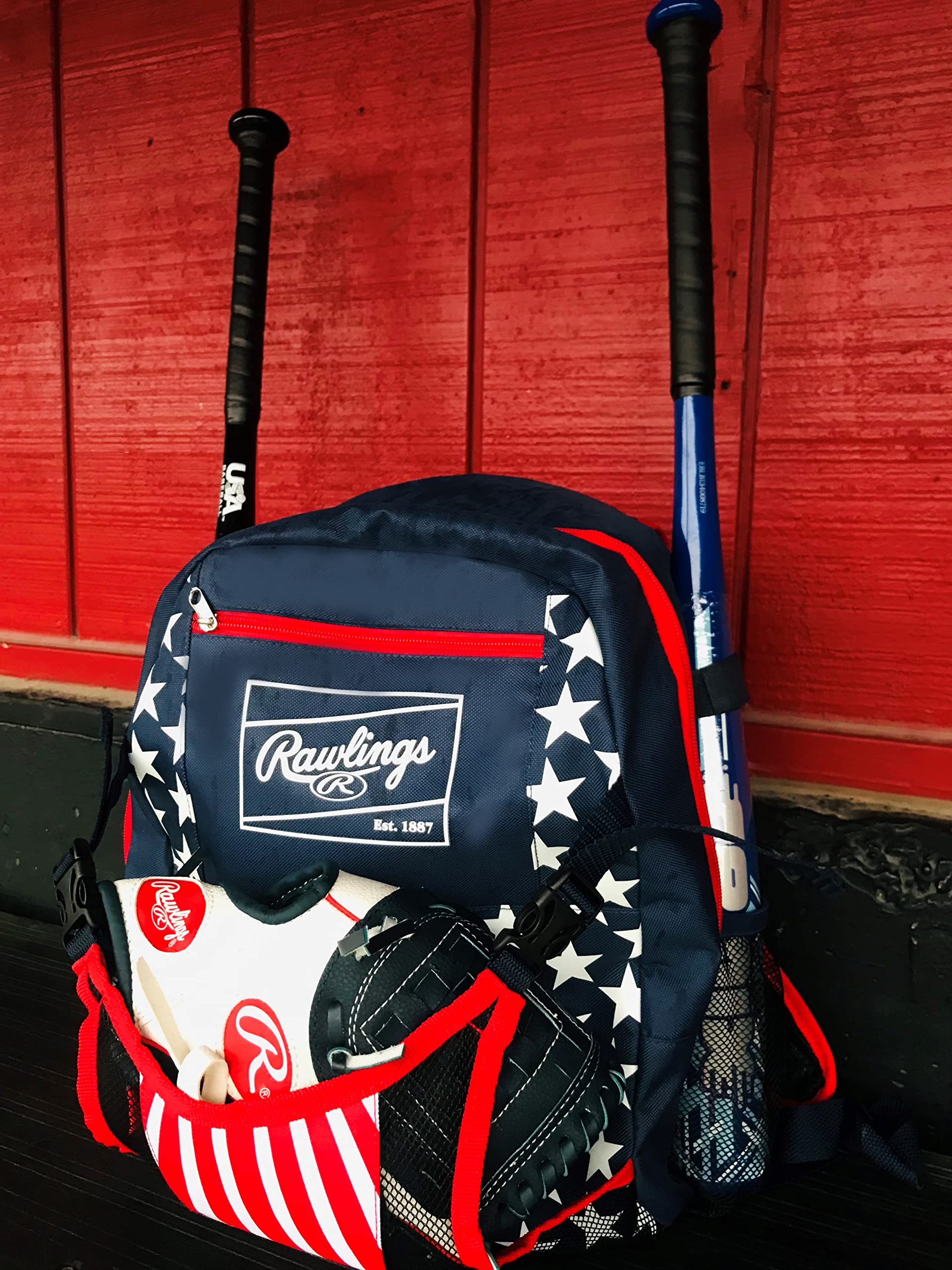 Rawlings | REMIX Backpack Equipment Bag | T-Ball & Youth Baseball/Softball-| USA,(Pack of 6)