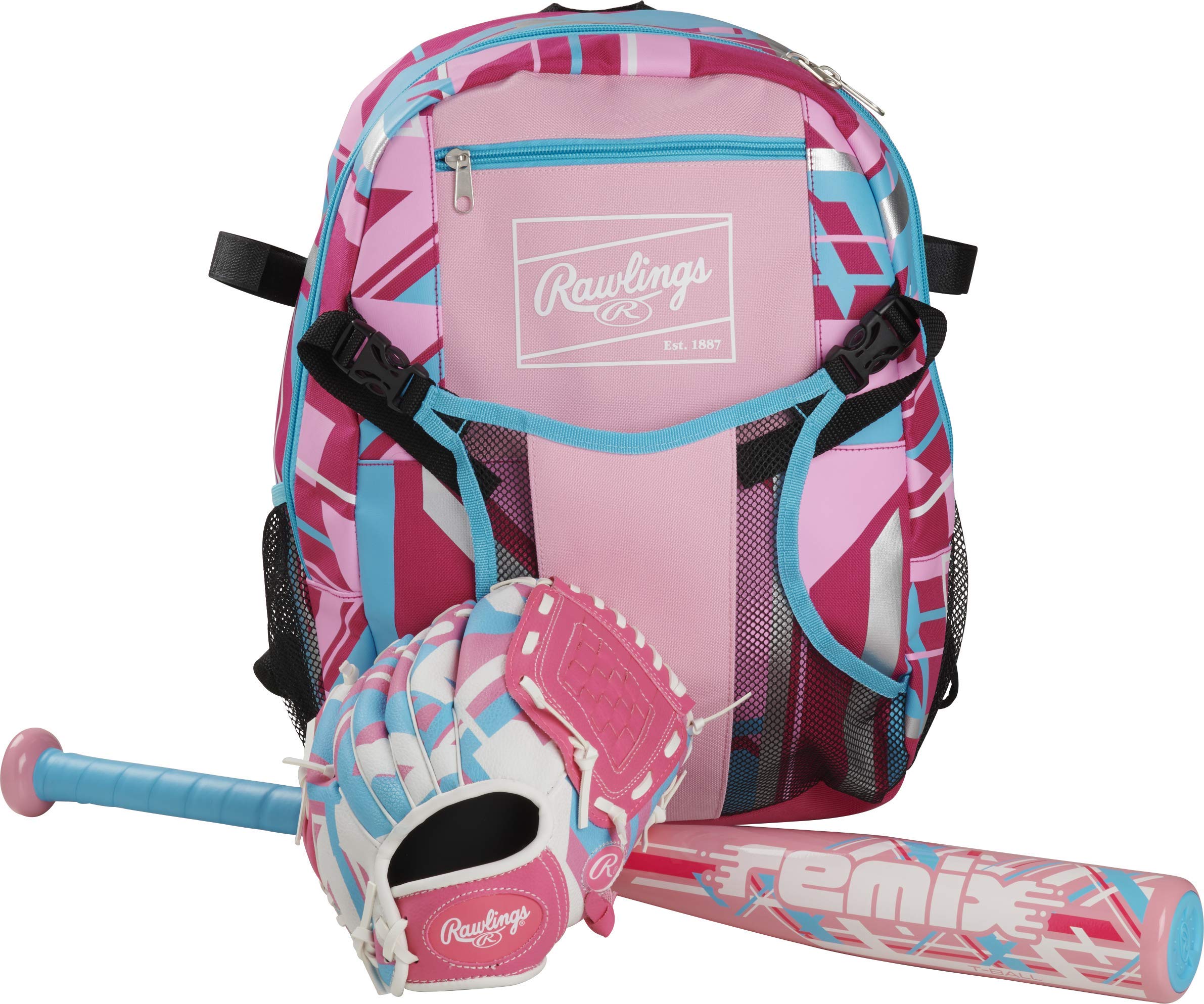 Rawlings | REMIX Backpack Equipment Bag | T-Ball & Youth Baseball/Softball-| USA,(Pack of 6)