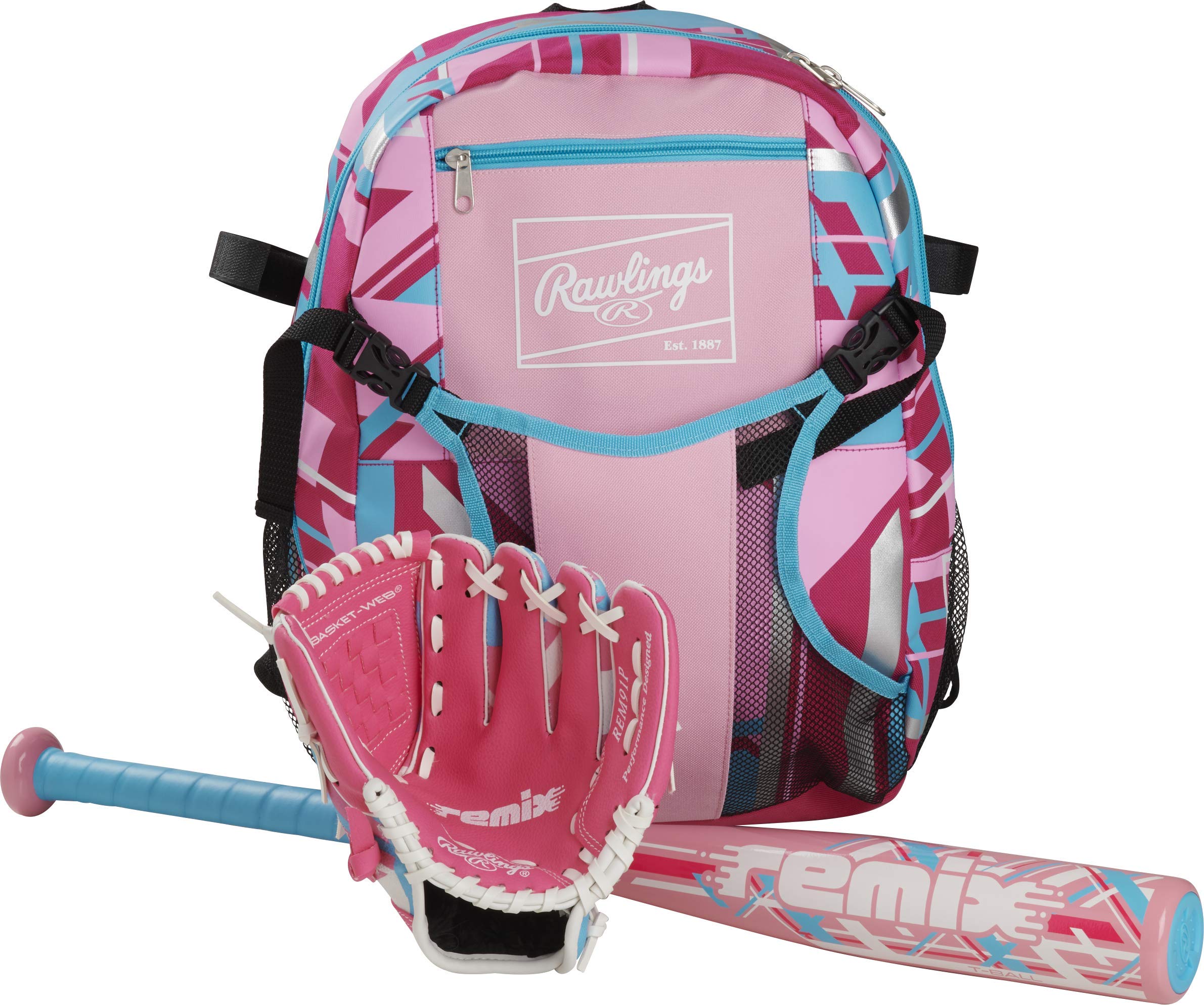 Rawlings | REMIX Backpack Equipment Bag | T-Ball & Youth Baseball/Softball-| USA,(Pack of 6)