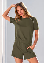 PRETTYGARDEN Sweatsuits Women 2 Piece Outfit Summer Lounge Shorts Sets Matching Spring Travel Beach Vacation Clothes
