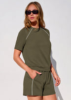 PRETTYGARDEN Sweatsuits Women 2 Piece Outfit Summer Lounge Shorts Sets Matching Spring Travel Beach Vacation Clothes
