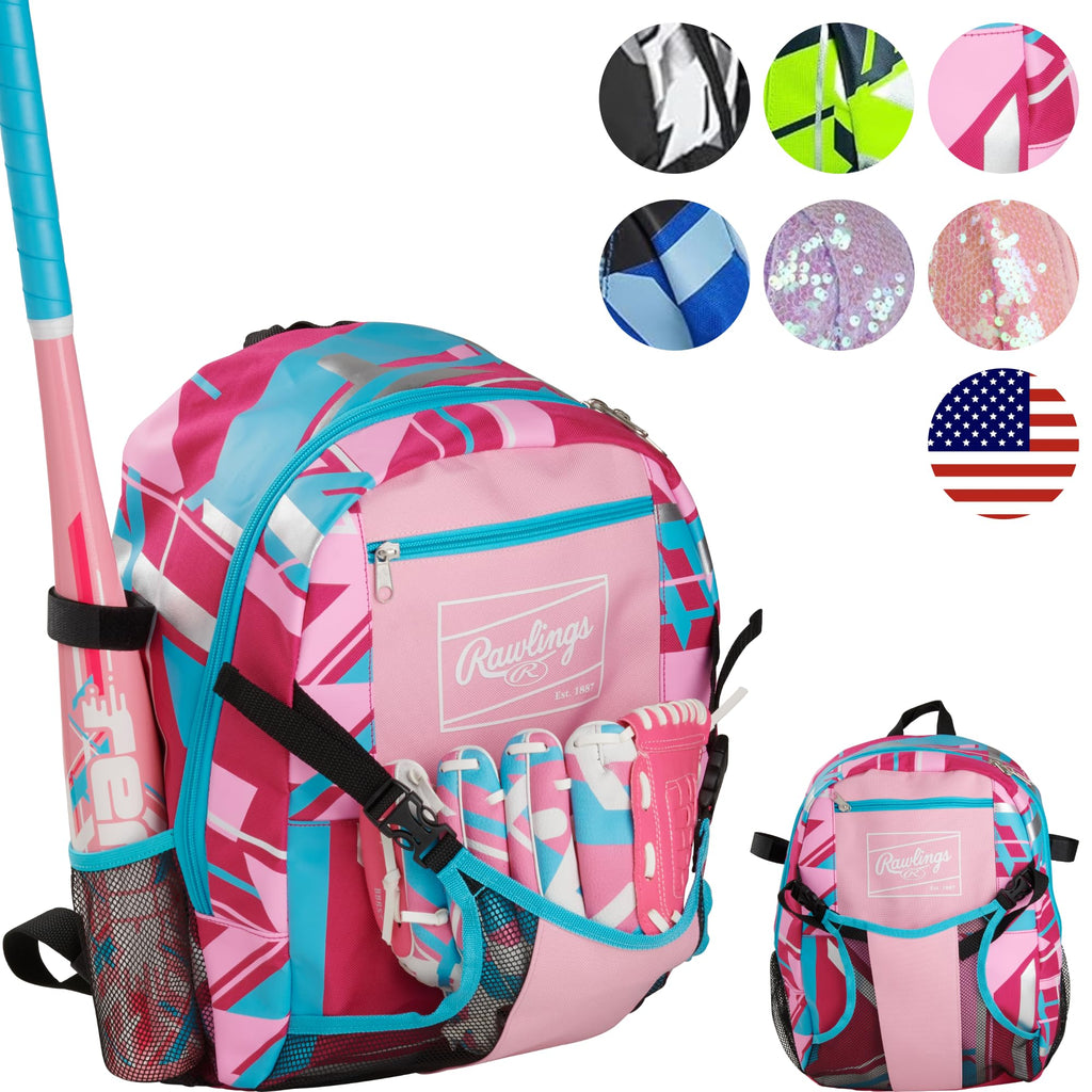 Rawlings | REMIX Backpack Equipment Bag | T-Ball & Youth Baseball/Softball-| USA,(Pack of 6)