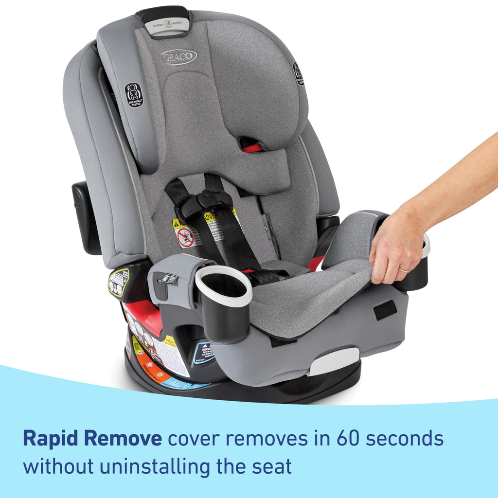 Graco 4Ever DLX 4-in-1 Car Seat, Charlie| Infant to Toddler Car Seat, with 10 Years of Use | Rear-Facing, Forward-Facing and Booster Modes | Safe, Comfortable and Convenient