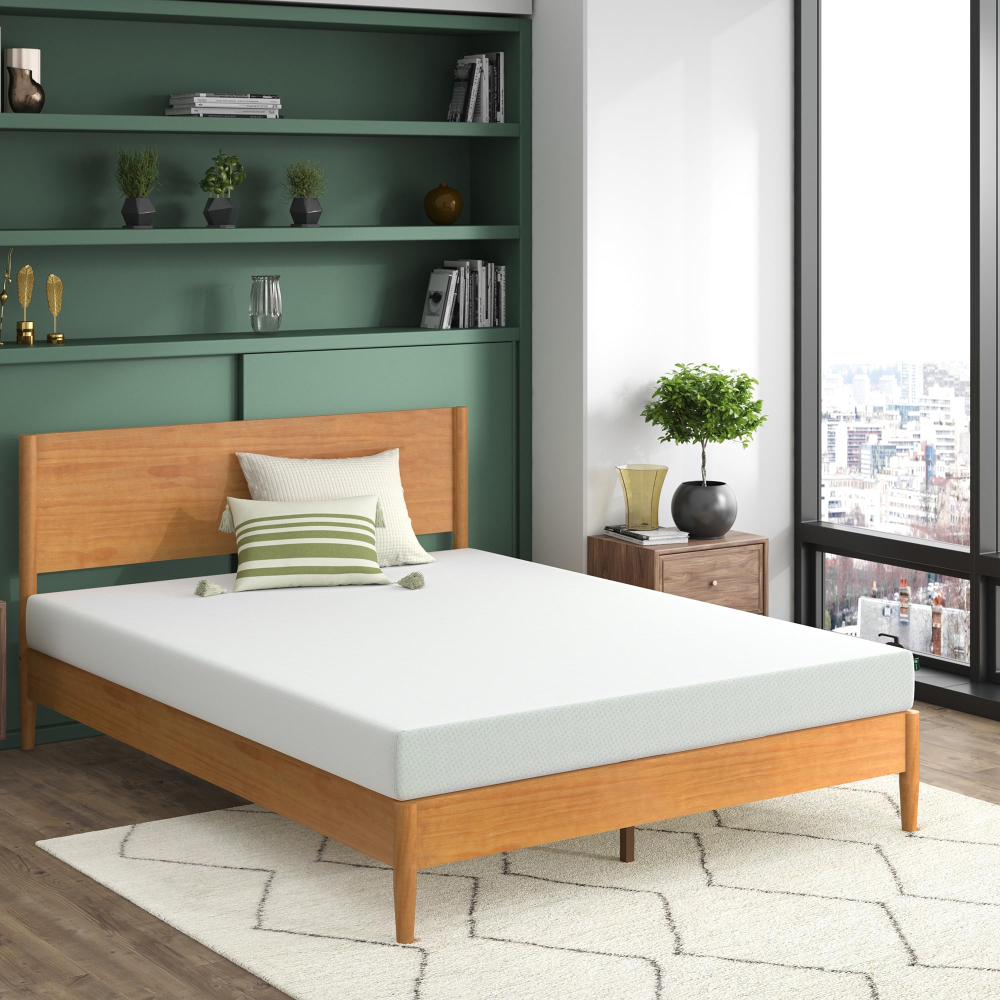 Zinus Lumbar+ Premium 14 Inch Memory Foam Mattress, Lumbar Support, Targeted Pressure Relief, Cooling Gel and Green Tea, Cool-to-The-Touch Cover, Medium Firm Feel, CertiPUR US Certified, King