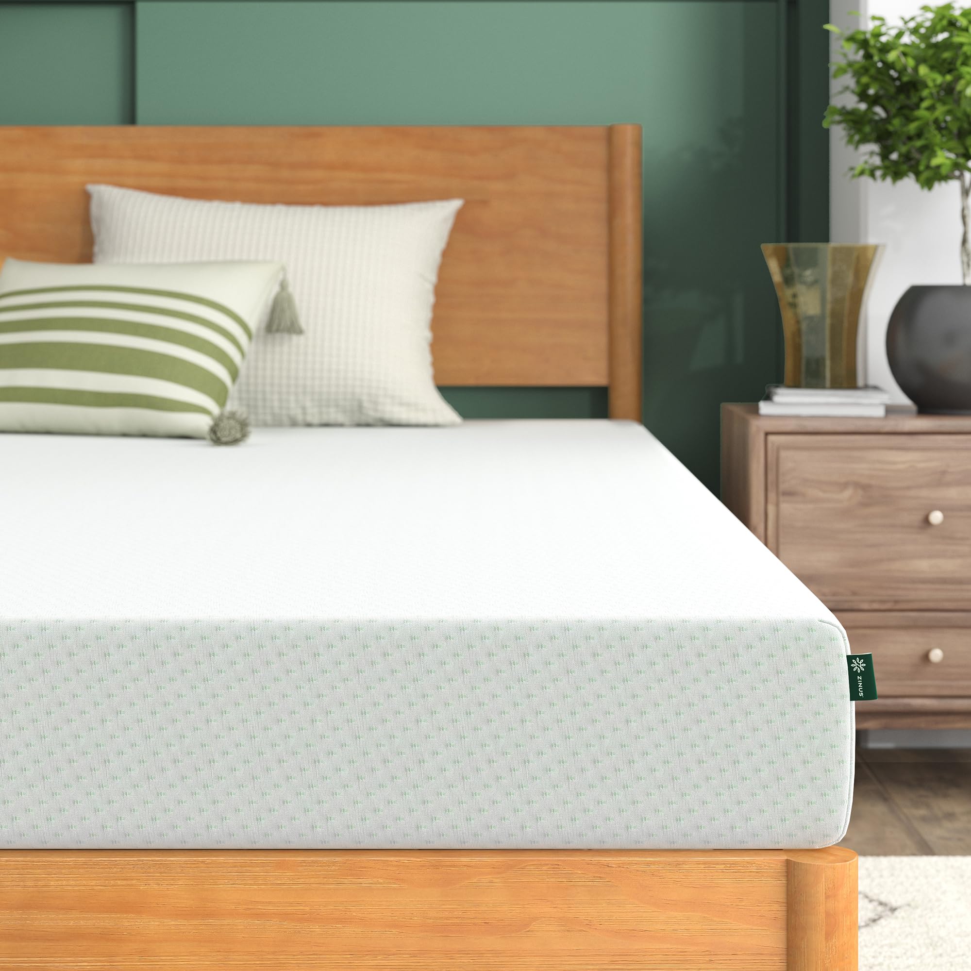 Zinus Lumbar+ Premium 14 Inch Memory Foam Mattress, Lumbar Support, Targeted Pressure Relief, Cooling Gel and Green Tea, Cool-to-The-Touch Cover, Medium Firm Feel, CertiPUR US Certified, King