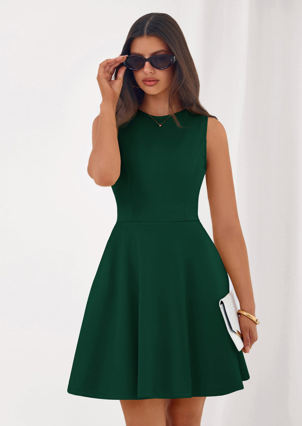 PRETTYGARDEN A Line Dresses for Women Elegant Classy Sleeveless Summer Short Tank Cocktail Party Spring Mini Dress