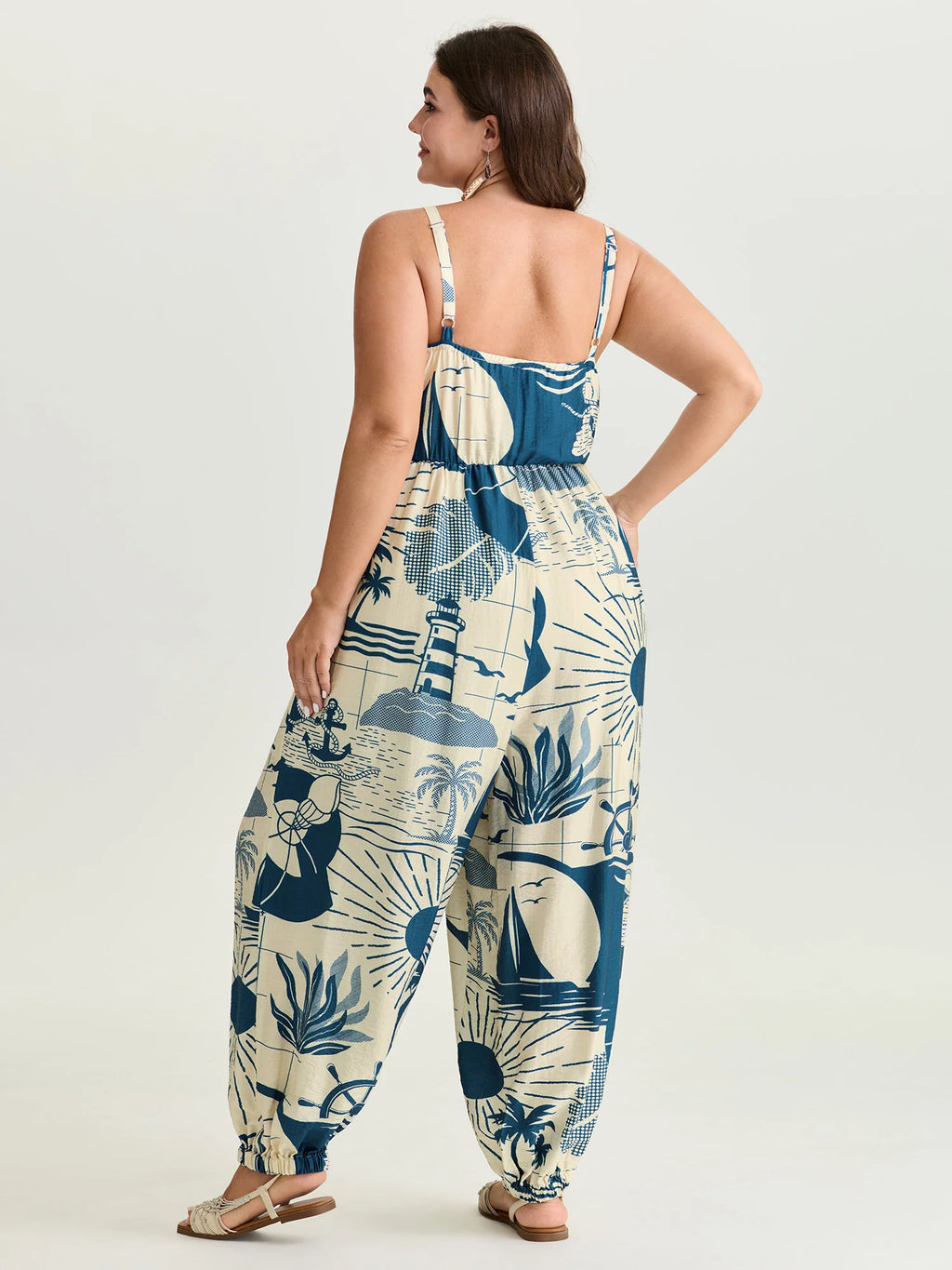 Holiday Ready Printed Cami Jumpsuit
