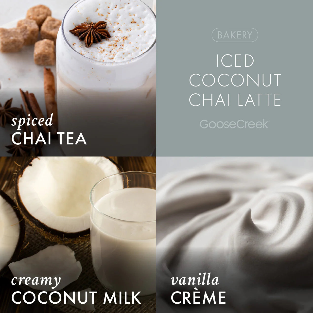 Iced Coconut Chai Latte 3-Wick Candle
