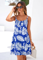 PRETTYGARDEN Women's Summer Dresses Casual Print Spaghetti Strap Sleeveless Sundress Beach Vacation Cover Ups