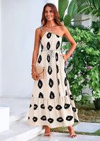 PRETTYGARDEN Women's Summer Maxi Dresses One Shoulder Printed Flowy Boho Beach Vacation Long Sundress