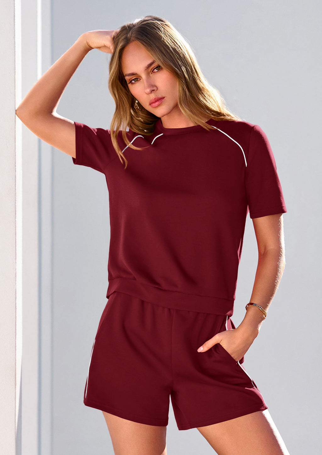 PRETTYGARDEN Sweatsuits Women 2 Piece Outfit Summer Lounge Shorts Sets Matching Spring Travel Beach Vacation Clothes