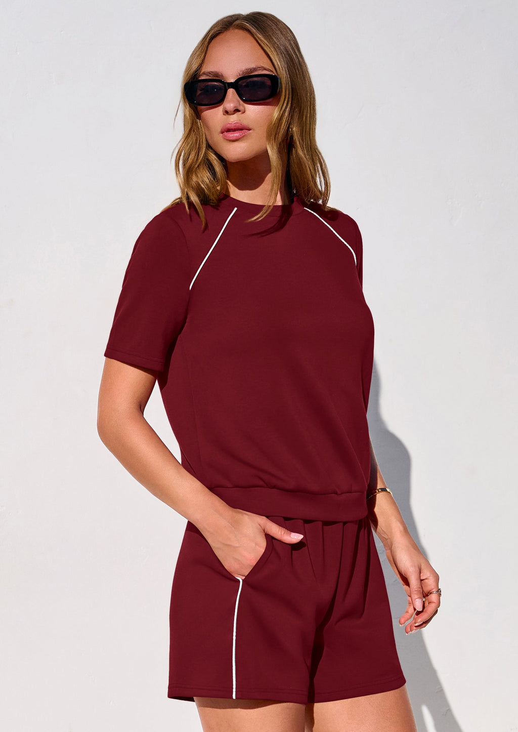 PRETTYGARDEN Sweatsuits Women 2 Piece Outfit Summer Lounge Shorts Sets Matching Spring Travel Beach Vacation Clothes