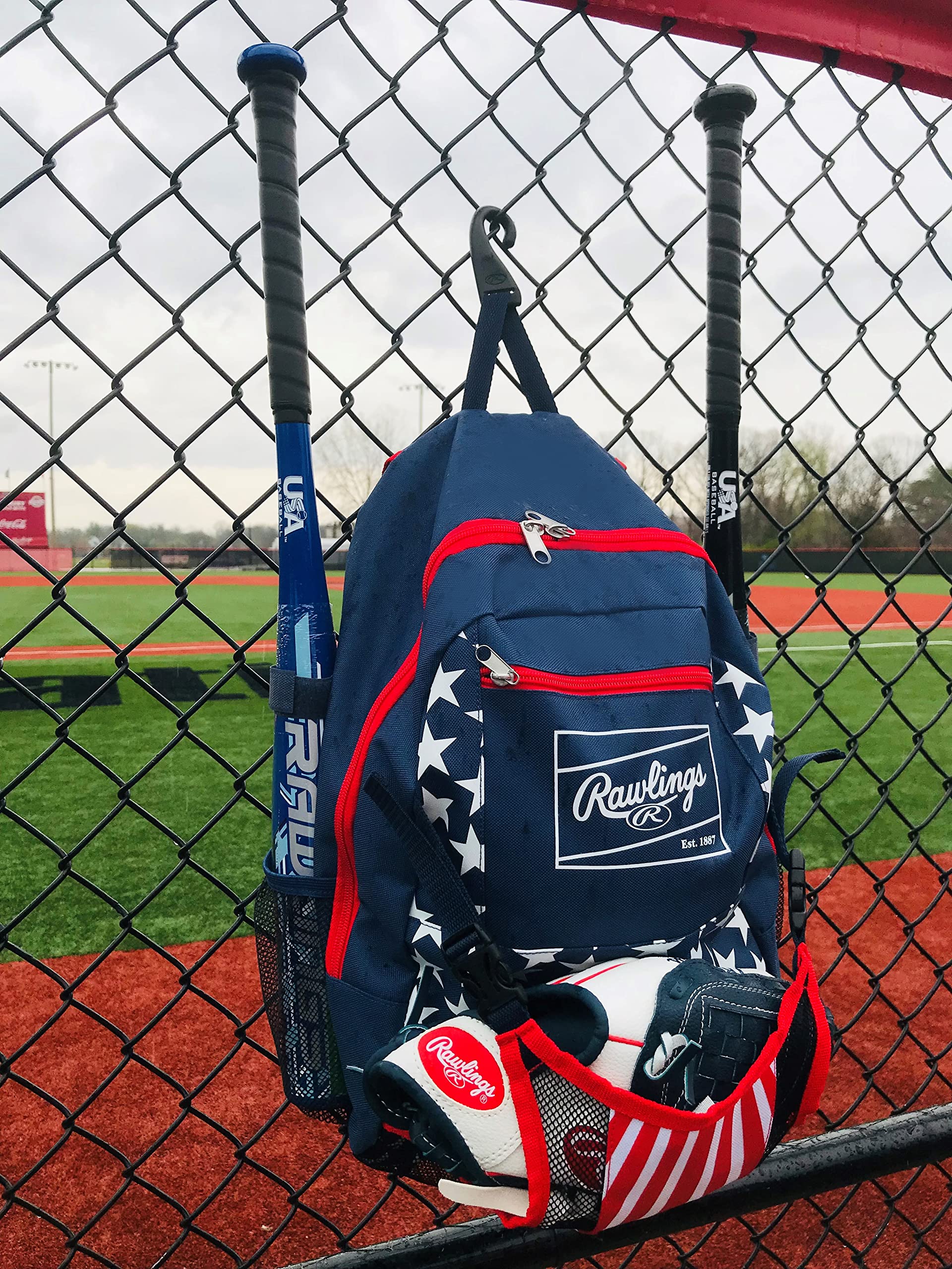 Rawlings | REMIX Backpack Equipment Bag | T-Ball & Youth Baseball/Softball-| USA,(Pack of 6)