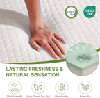 EGOHOME Full Size Memory Foam Mattress, 14 Inch Bed Mattress in A Box with Cooling Green Tea Gel, Pressure Relief with Medium Firm Support, CertiPUR-US Certified, 75''L x 54''W, White