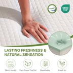 EGOHOME 14 Inch King Mattress, Memory Foam Mattress in a Box with Cooling Green Tea Gel, Relieve Pressure with Medium Support, CertiPUR-US Certified, 80''L x 76''W, White