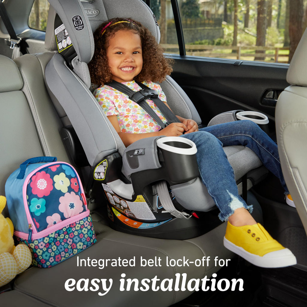Graco 4Ever DLX 4-in-1 Car Seat, Charlie| Infant to Toddler Car Seat, with 10 Years of Use | Rear-Facing, Forward-Facing and Booster Modes | Safe, Comfortable and Convenient