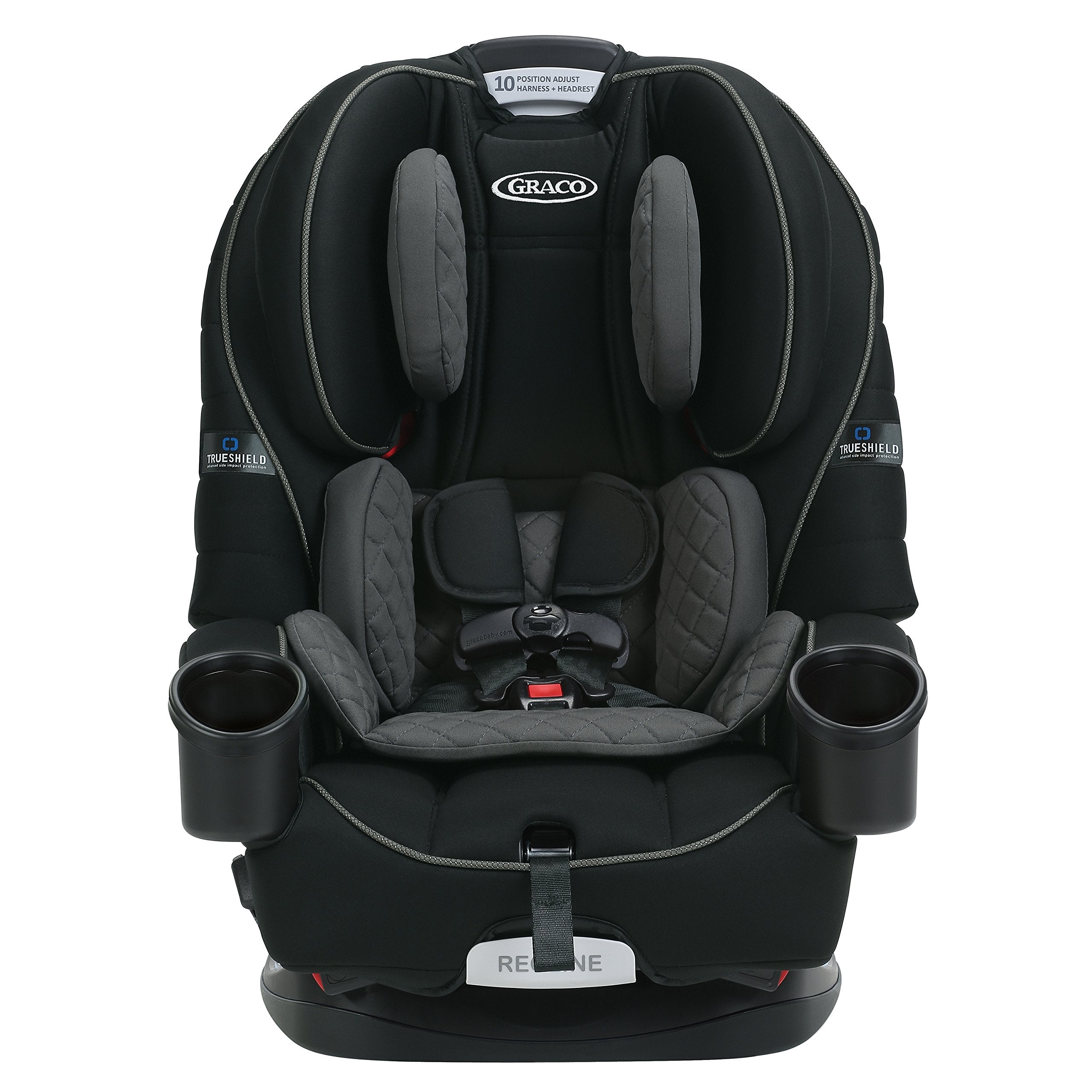 Graco 4Ever DLX 4-in-1 Car Seat, Charlie| Infant to Toddler Car Seat, with 10 Years of Use | Rear-Facing, Forward-Facing and Booster Modes | Safe, Comfortable and Convenient