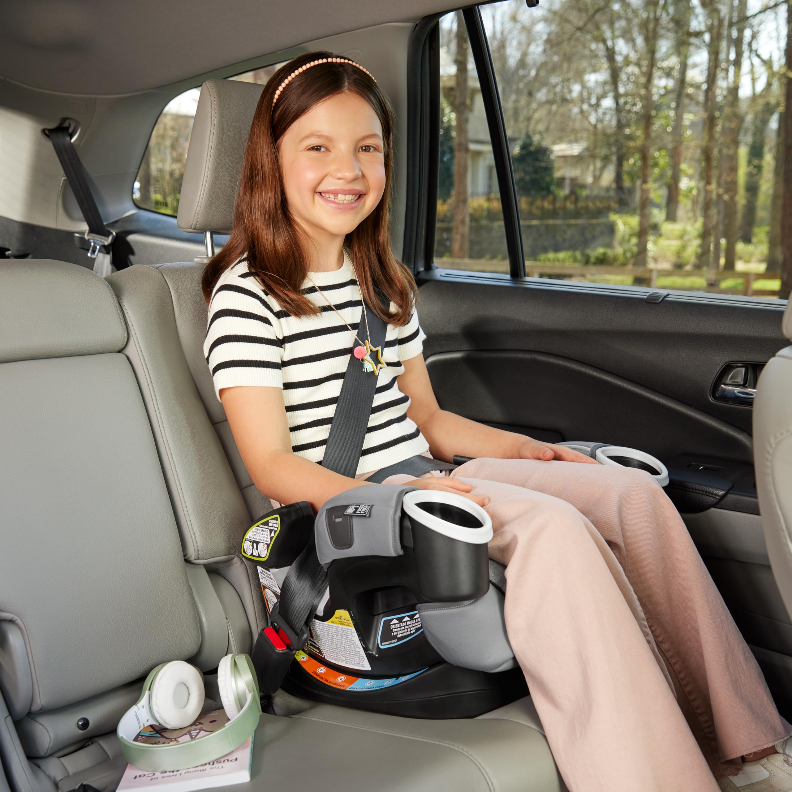 Graco 4Ever DLX 4-in-1 Car Seat, Charlie| Infant to Toddler Car Seat, with 10 Years of Use | Rear-Facing, Forward-Facing and Booster Modes | Safe, Comfortable and Convenient
