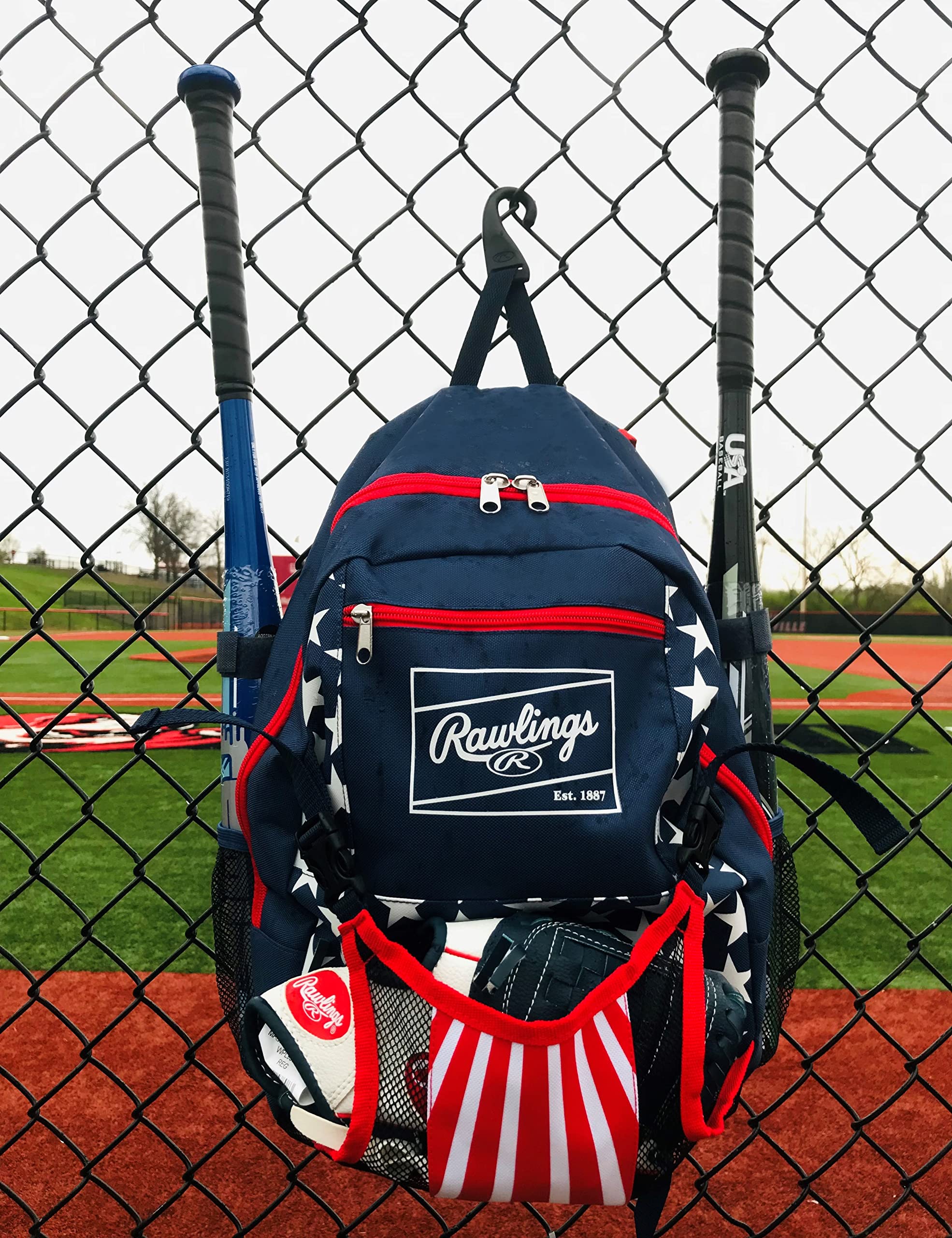 Rawlings | REMIX Backpack Equipment Bag | T-Ball & Youth Baseball/Softball-| USA,(Pack of 6)