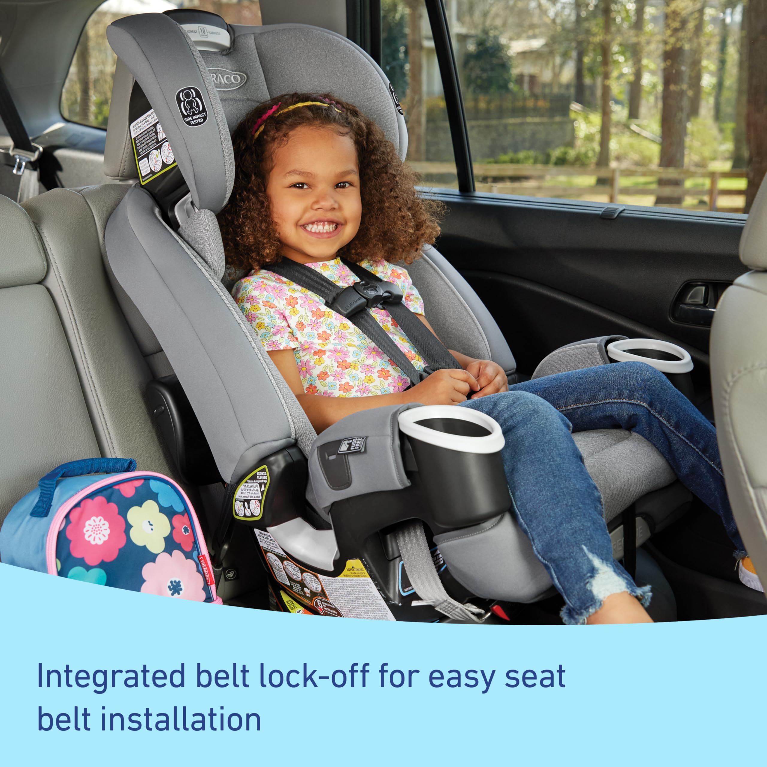 Graco 4Ever DLX 4-in-1 Car Seat, Charlie| Infant to Toddler Car Seat, with 10 Years of Use | Rear-Facing, Forward-Facing and Booster Modes | Safe, Comfortable and Convenient