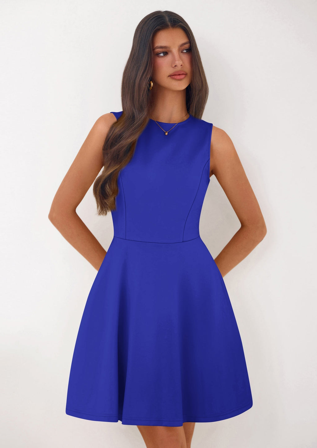 PRETTYGARDEN A Line Dresses for Women Elegant Classy Sleeveless Summer Short Tank Cocktail Party Spring Mini Dress