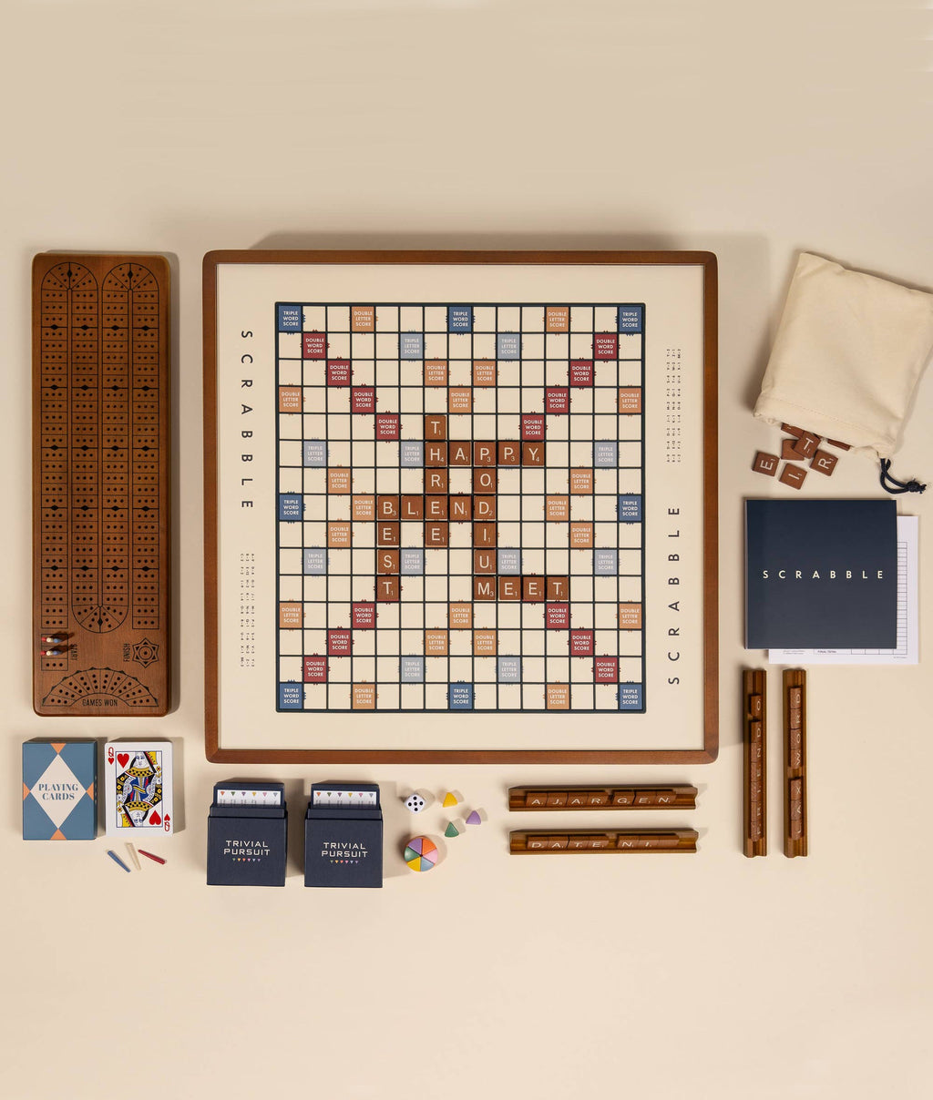 3-in-1 Game Collection: Scrabble, Trivial Pursuit & Cribbage