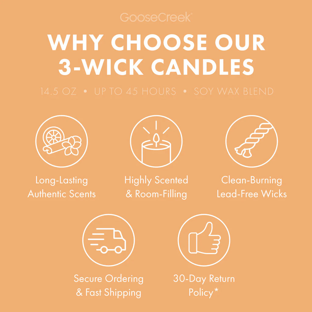 Peach Boardwalk Cone 3-Wick Candle