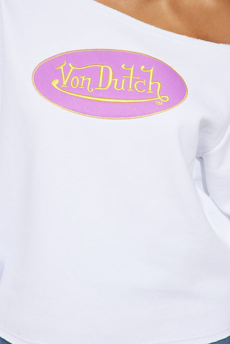 Von Dutch Off Shoulder Sweatshirt