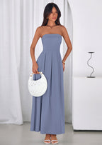 PRETTYGARDEN Cocktail Dresses for Women Summer Formal Elegant Tube Top Strapless Spring Wedding Guest Party Midi Dress