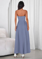 PRETTYGARDEN Cocktail Dresses for Women Summer Formal Elegant Tube Top Strapless Spring Wedding Guest Party Midi Dress