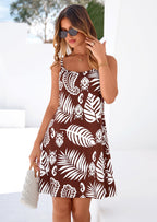 PRETTYGARDEN Women's Summer Dresses Casual Print Spaghetti Strap Sleeveless Sundress Beach Vacation Cover Ups