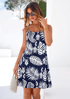 PRETTYGARDEN Women's Summer Dresses Casual Print Spaghetti Strap Sleeveless Sundress Beach Vacation Cover Ups