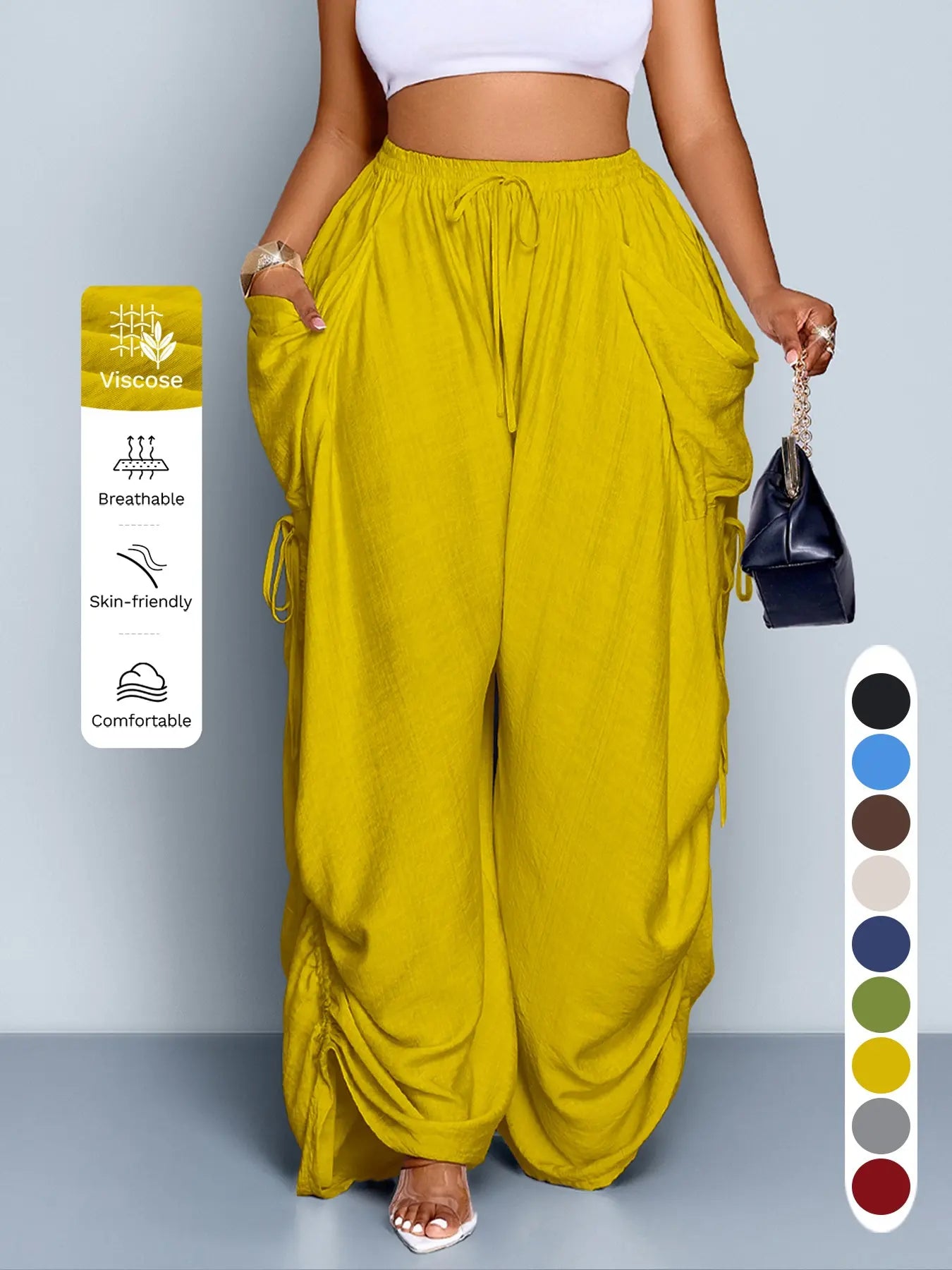 Women's Casual Loose-Fit Wide Leg Pants