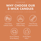 Honey & Wildflower Aromatherapy Large 3-Wick Candle