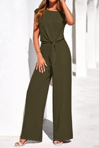 PRETTYGARDEN Women 2 Piece Lounge Sets Casual Summer Outfits Cap Sleeve Strappy Crop Tops Wide Leg Pant Tracksuit