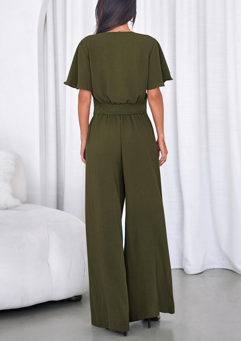 PRETTYGARDEN Women 2 Piece Summer Outfits Short Sleeve Strappy Top Wide Leg Pants Tracksuit Lounge Sets Beach Clothes