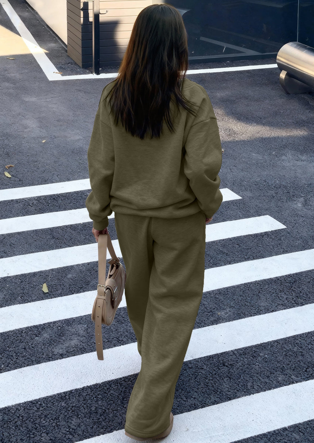 PRETTYGARDEN Casual Winter Two Piece Sets for Women V Neck Sweatshirt Loose Wide Leg Pants Tracksuit Knit Fall Outfits