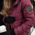 Damen lässige, warme Jacke mit Kapuze