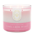 Vanilla & Rose Petals Aromatherapy 3-Wick Candle