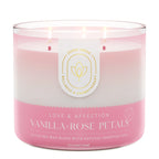 Vanilla & Rose Petals Aromatherapy 3-Wick Candle